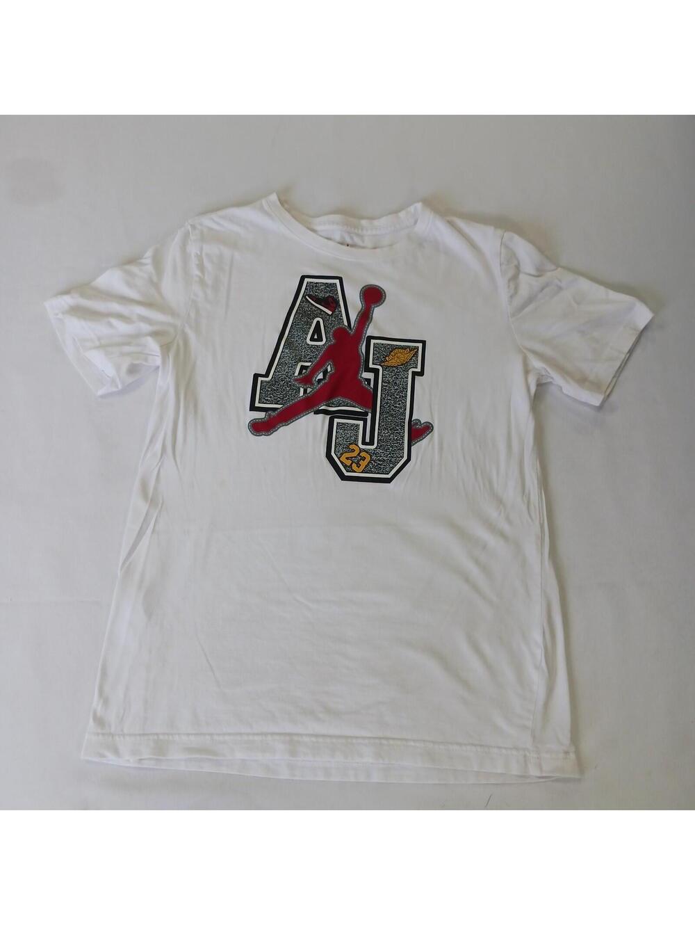 AJ Air Jordan Youth Boy's XL White Graphic Short Sleeve T-Shirt
